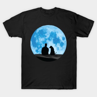 Pet therapy : Dog and Moon T-Shirt